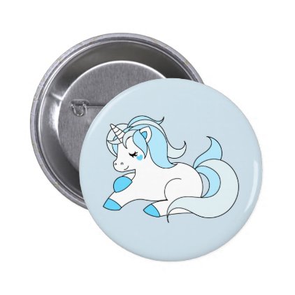 Wintry unicorn button