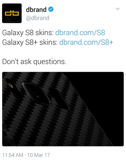 Galaxy S8 Galaxy S8+ dbrand skins
