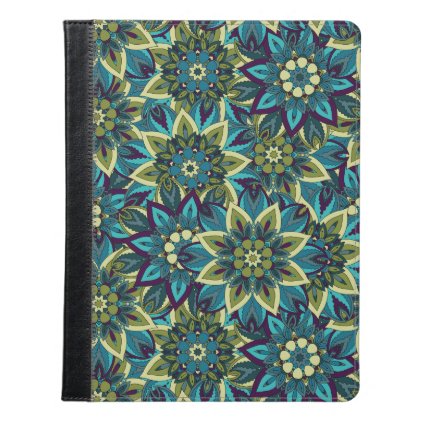 Colorful abstract ethnic floral mandala pattern iPad case