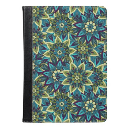 Colorful abstract ethnic floral mandala pattern iPad air case