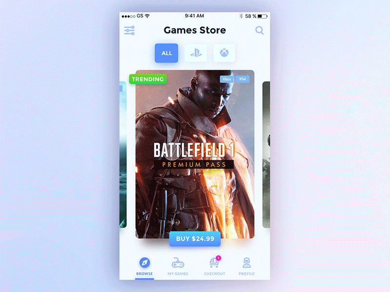 Games Store Concept