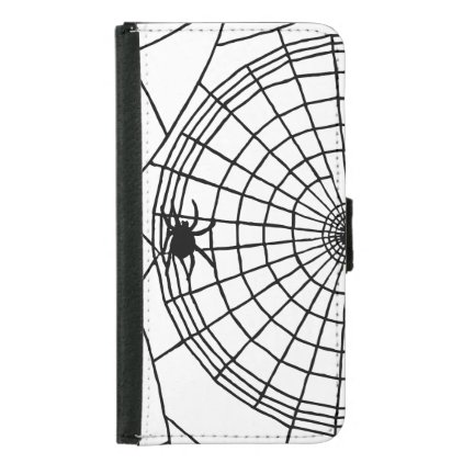 Square Spider Web, Scary Halloween Design Samsung Galaxy S5 Wallet Case