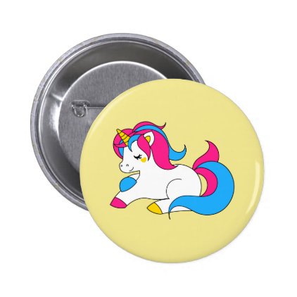 Pansexual unicorn pinback button