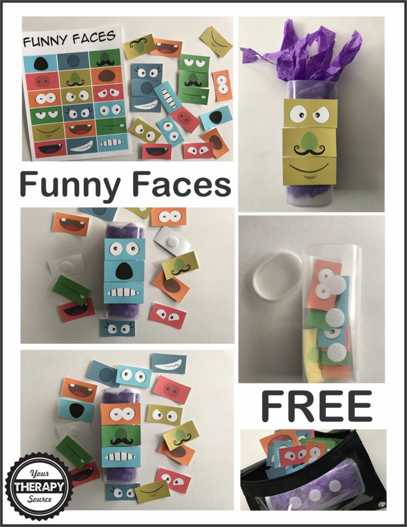 Funny Faces Freebie from Your Therapy Source