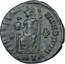 GRATIAN Original 378AD Antioch Authentic Ancient Roman Coin Rome as Roma i65917