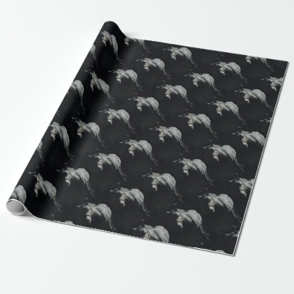 The Silver Horse in the shadows Wrapping Paper