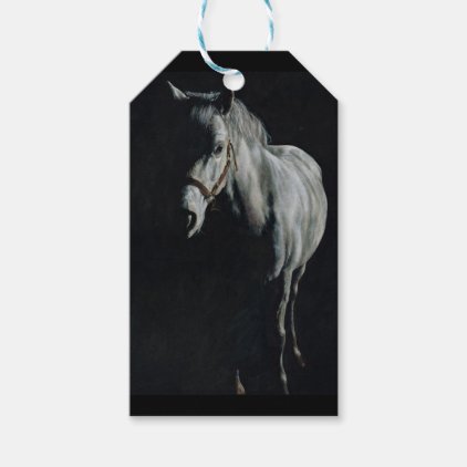 The Silver Horse in the shadows Gift Tags
