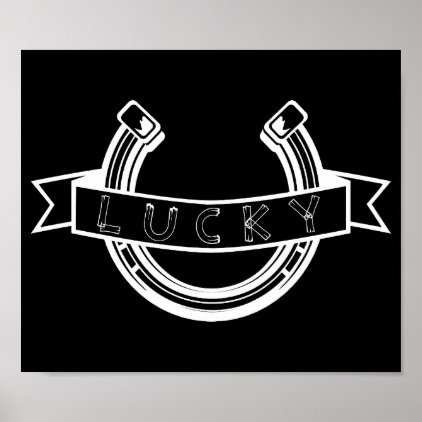 Lucky horseshoe Good Luck Poster