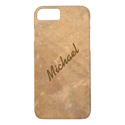 Name Gold Stone Look iPhone 7 Case
