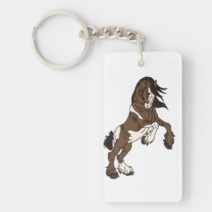 Clydesdale rearing keychain