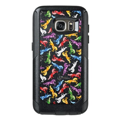 Colored Pattern jumping Horses OtterBox Samsung Galaxy S7 Case