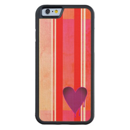 Melting Heart Purple Carved® Maple iPhone 6 Bumper Case