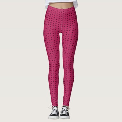 Tritty Trotty BLack and Pink Leggings