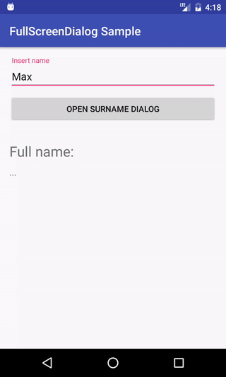 Qna full-screen dialogs android open animation