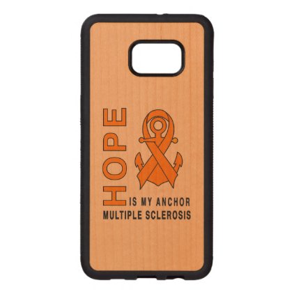Multiple Sclerosis: Hope is My Anchor! Wood Samsung Galaxy S6 Edge Case