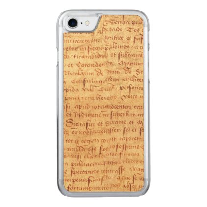 Medieval manuscript carved iPhone 7 case