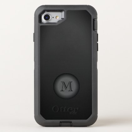 Black Gradient Monogram Minimalistic OtterBox Defender iPhone 7 Case