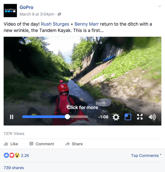 Facebook native video has a much wider reach than YouTube video that's shared.