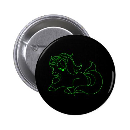 Dark neon unicorn button