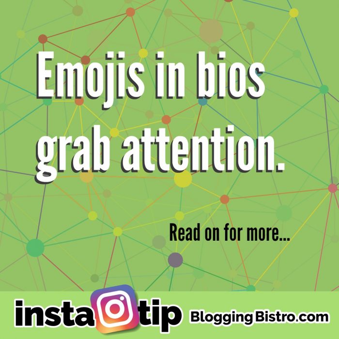 How to use emojis in your Instagram and Twitter bios | BloggingBistro.com