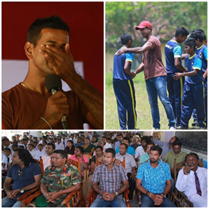  Kulasekera who attended Arunalu Manushyathwaya Hospitality Programme at Gampaha Bandaranaike's ... sheds tears