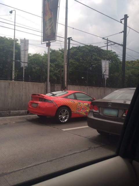 A Lightning McQueen Car Was Seen Driving Along Edsa! You'll Never Believe It! Must See!