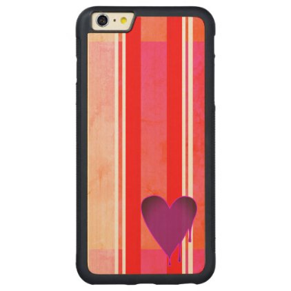 Melting Heart Purple Carved® Maple iPhone 6 Plus Bumper Case