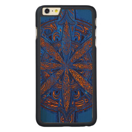 Gold on Blue Chaos Carved® Maple iPhone 6 Plus Slim Case