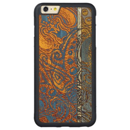 Three Tone Blue Jean Swirl Carved® Maple iPhone 6 Plus Bumper