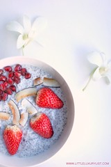 Chia seed pudding recipe with lilies by little luxury list