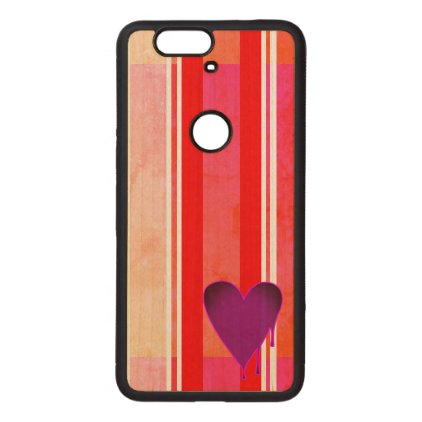 Melting Heart Purple Wood Nexus 6P Case