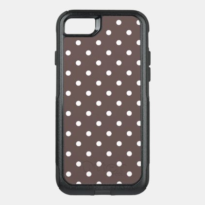 Chocolate Polka Dots OtterBox Commuter iPhone 7 Case