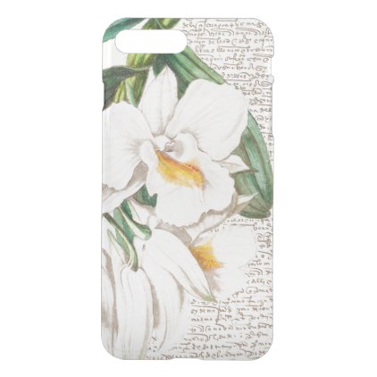White Orchid Calligraphy iPhone 7 Plus Case