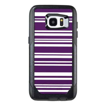 Modern Purple and White Stripes OtterBox Samsung Galaxy S7 Edge Case