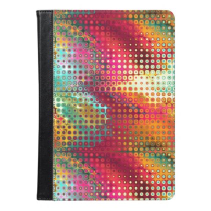 Cool Colorful red, Rainbow of Liquid Dots iPad Air Case