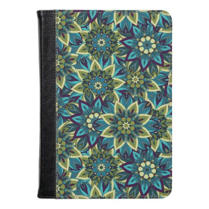 Colorful abstract ethnic floral mandala pattern kindle case