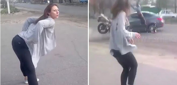 MUST SEE! This Girl Twerked Along the Side of the Road Causing a Serious Accident!