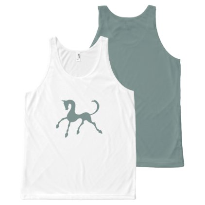 Tritty Foxtrotter Greens All-Over-Print Tank Top