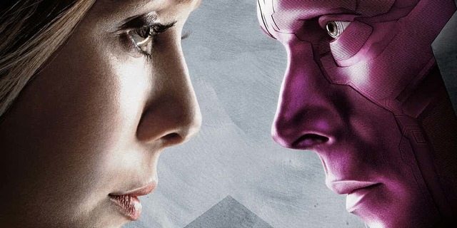 Visión y Bruja Escarlata en 'Vengadores: Infinity War'