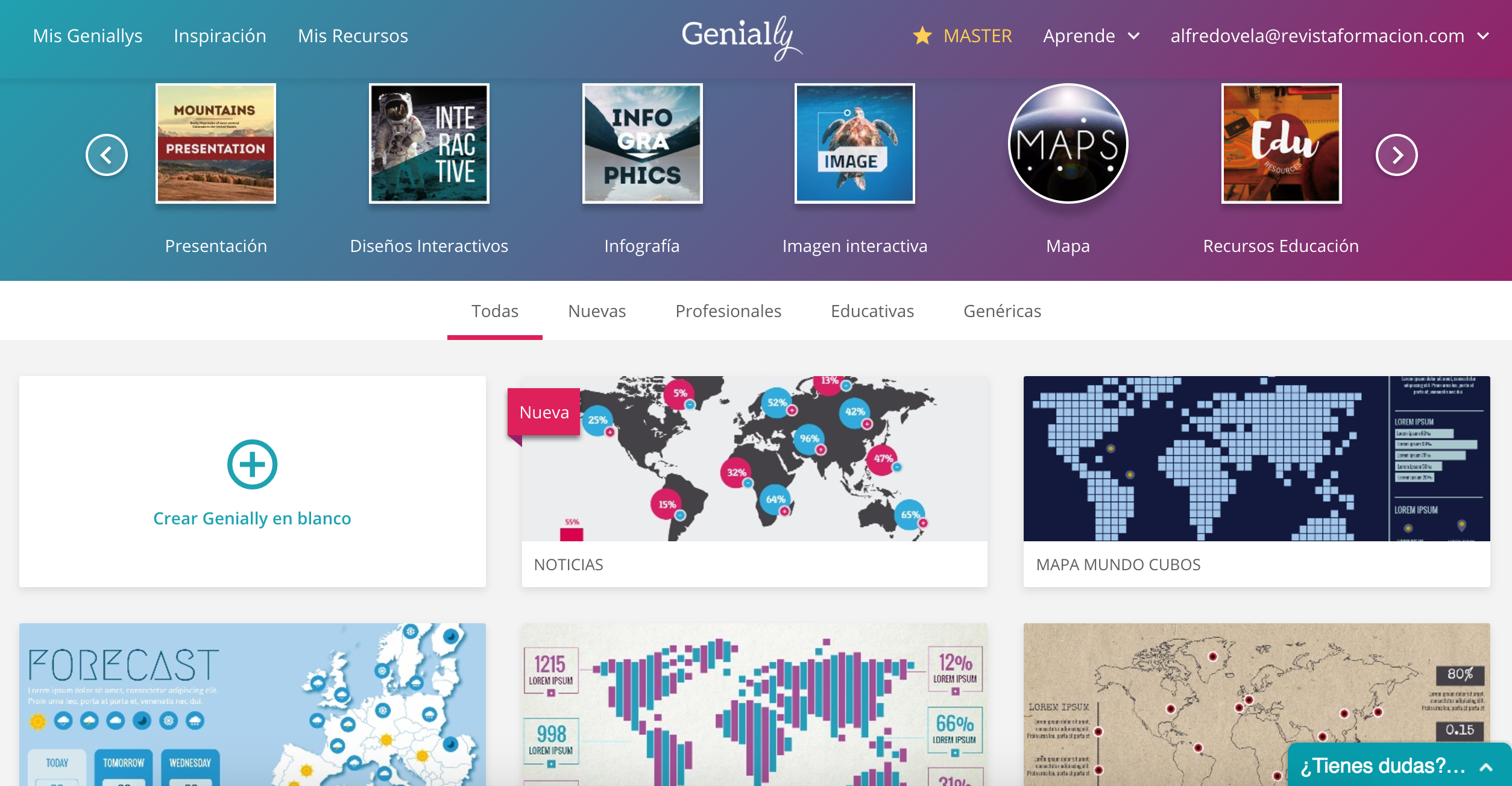 Genial.ly: 8 plantillas y 1 ejemplo de Mapas