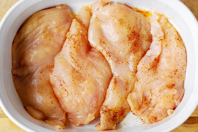 seasoned chicken breasts, chicken breasts recipes, chicken breasts in a casserole dish