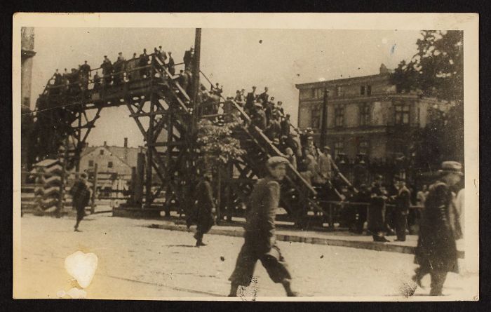 1940-1944: A Boy Walking In Front Of The Bridge Crossing Zigerska (The 