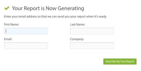 Fill in some additional details and then click the button to generate your Simply Measured report.