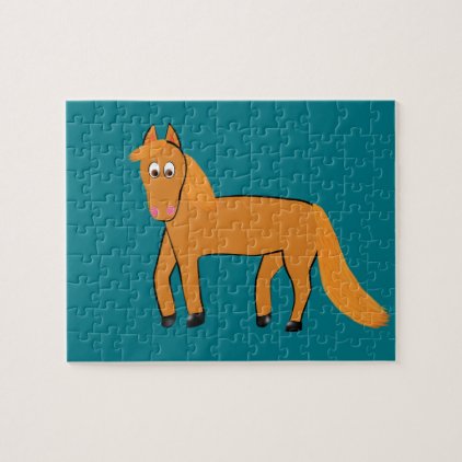 Cartoon Chestnut Horse Jigsaw Puzzle