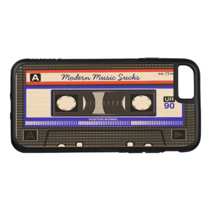 Modern Music Sucks Retro Compact Cassette Funny Carved iPhone 7 Case
