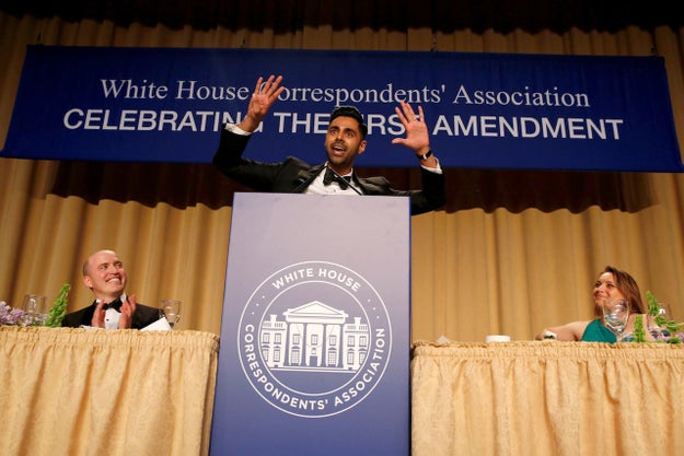 Hasan Minhaj, a correspondent for The Daily Show, performed at the White House Correspondents' Dinner on Saturday and, while President Trump didn't attend, there were plenty of laughs at his expense.