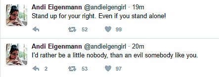  Andi Eigenmann Slams Jake Ejercito on Twitter: "I’d rather be a little nobody, than an evil somebody like you!"