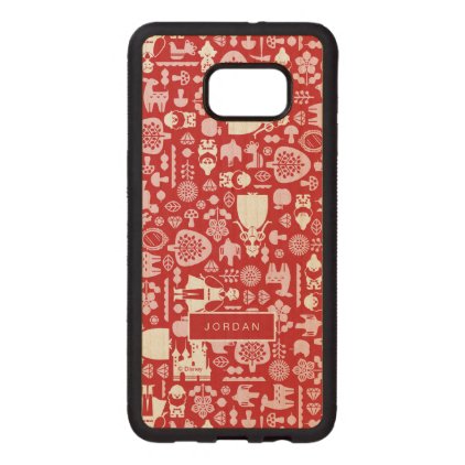 Snow White and Friends Pattern Wood Samsung Galaxy S6 Edge Case