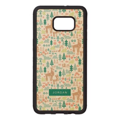Bambi and Woodland Friends Pattern Wood Samsung Galaxy S6 Edge Case