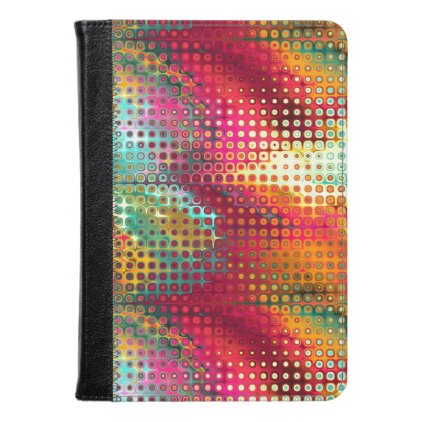 Cool Colorful red, Rainbow of Liquid Dots Kindle Case
